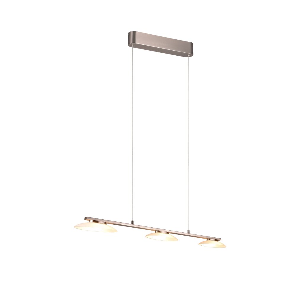 Suspension Trio Merton LED Nickel mat, 3 lumières main product photo