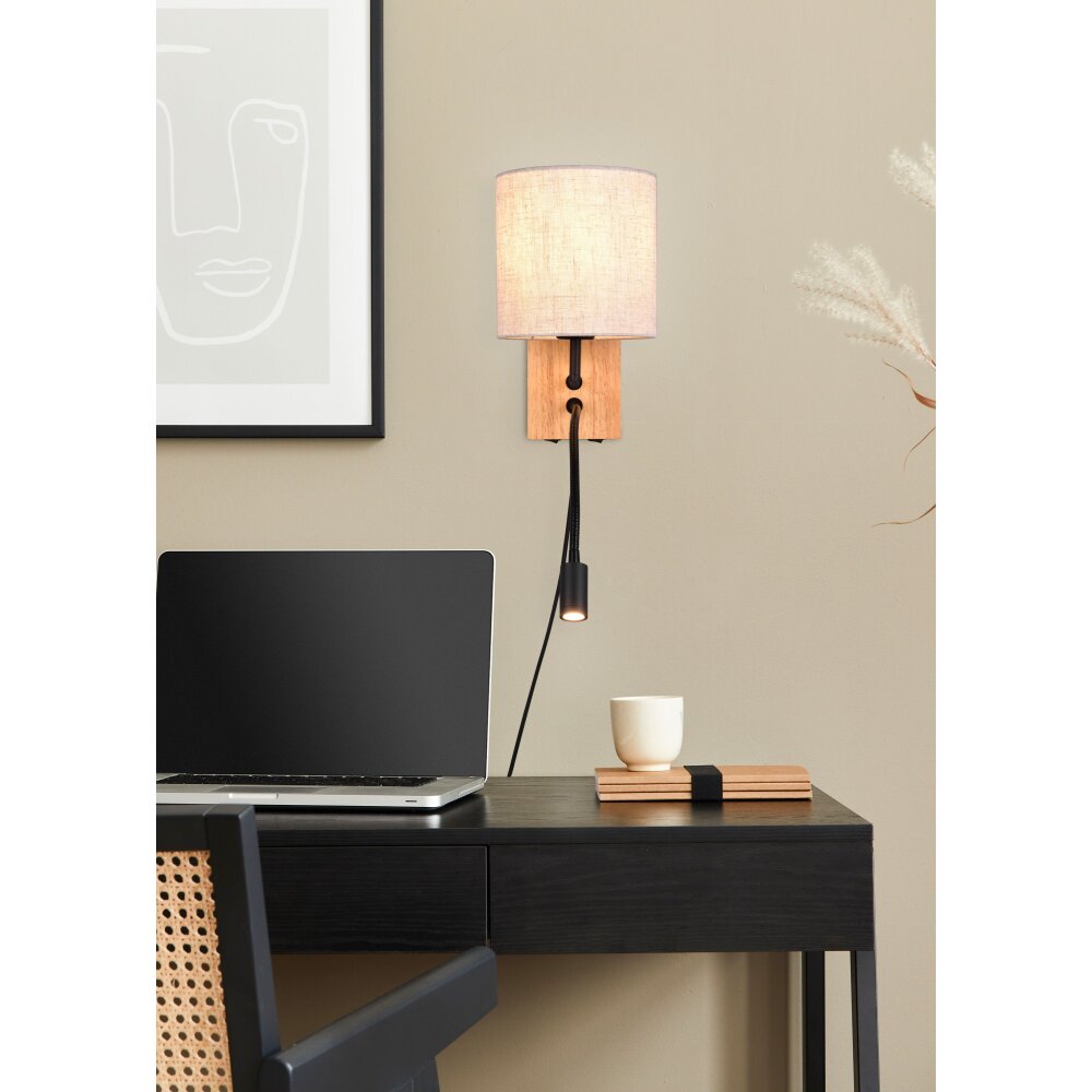 Applique murale Trio Nilam Écru, 2 lumières main product photo