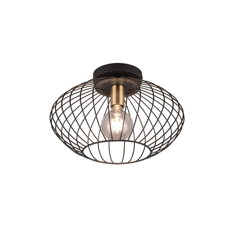 Plafonnier Reality Grid Noir, 1 lumière main product photo