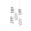 Suspension Reality Laola LED Chrome, 5 lumières