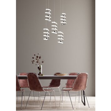 Suspension Reality Laola LED Chrome, 5 lumières