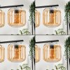 Suspension - Verre Lauden Ambre, 4 lumières