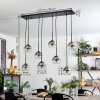 Suspension - Verre Koyoto Chrome, Clair, Fumé, 8 lumières