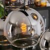 Suspension - Verre Koyoto Chrome, Clair, Fumé, 8 lumières