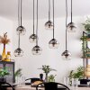 Suspension - Verre Koyoto Clair, Fumé, 8 lumières
