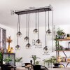 Suspension - Verre Koyoto Clair, Fumé, 8 lumières