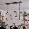Suspension - Verre Koyoto Clair, Fumé, 8 lumières