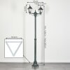 Réverbère Naofe Vert, Noir, 2 lumières