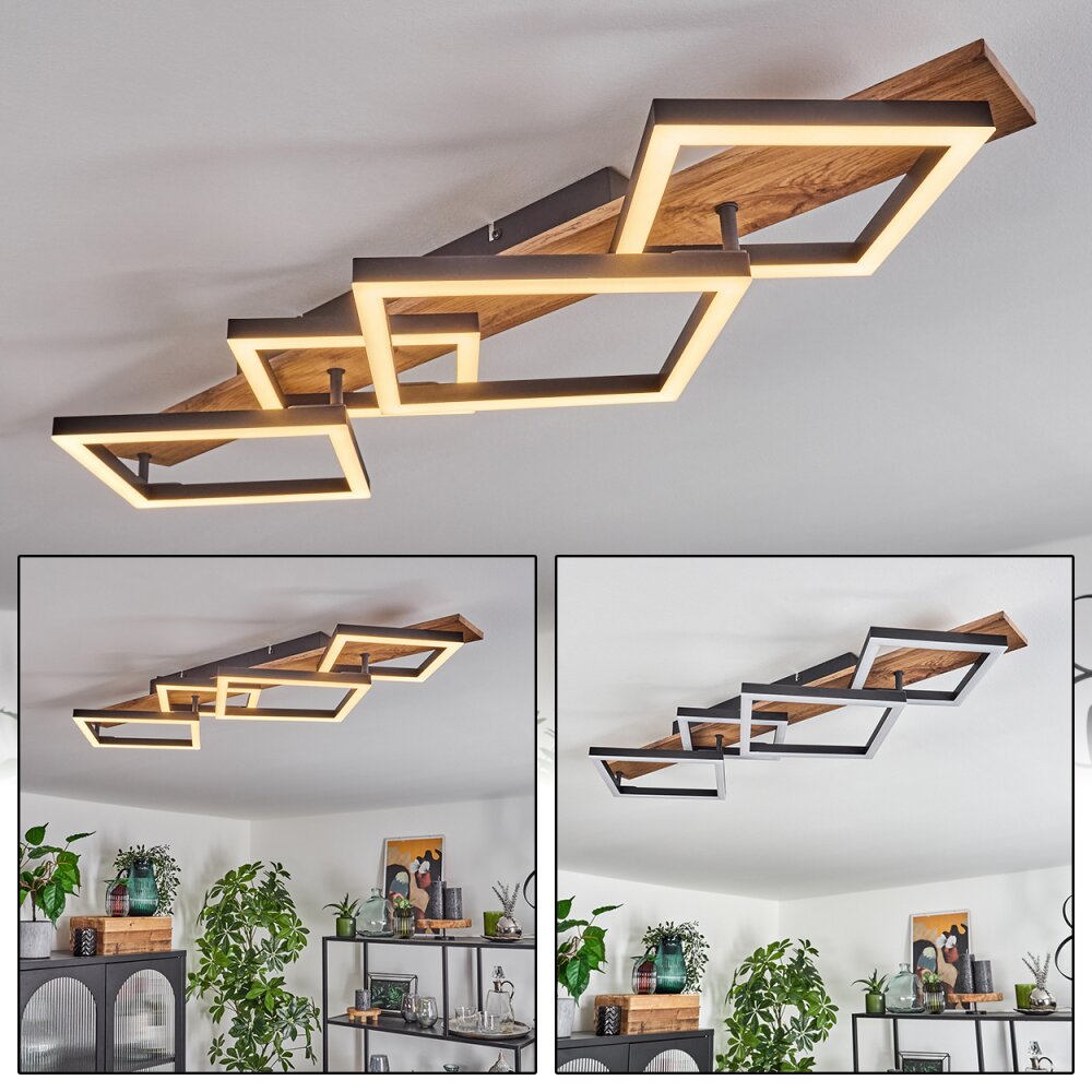 Plafonnier Cascada LED Brun, Couleur bois, Noir, 1 lumière main product photo