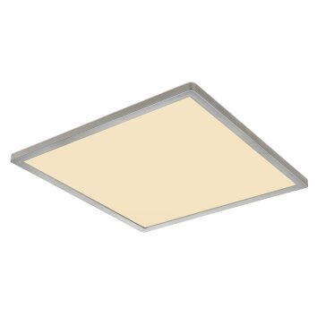 Plafonnier Globo SAPANA LED Nickel mat, Blanc, 1 lumière