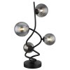 Lampe de table Globo RIHA LED Noir, 4 lumières