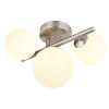 Plafonnier Globo RIHA LED Nickel mat, 3 lumières