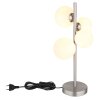 Lampe de table Globo RIHA LED Nickel mat, 4 lumières Lampe de table Globo RIHA LED Nickel mat, 4 lumières