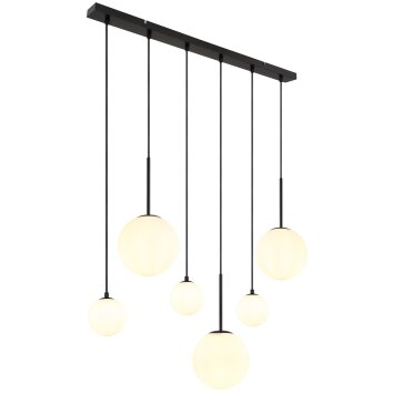 Suspension Globo HALLIE Noir, 6 lumières