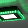 Plafonnier Leuchten-Direkt ACRI LED Noir, 2 lumières, Télécommandes