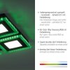 Plafonnier Leuchten-Direkt ACRI LED Noir, 2 lumières, Télécommandes