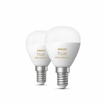 Philips Hue Set de 2 E14 LED 5,1 Watt 4000 Kelvin 470 Lumen