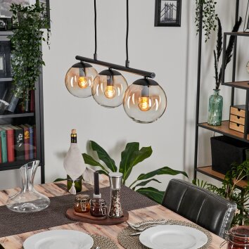 Suspension - Verre Gastor Ambre, Clair, 3 lumières Suspension - Verre Gastor Ambre, Clair, 3 lumières