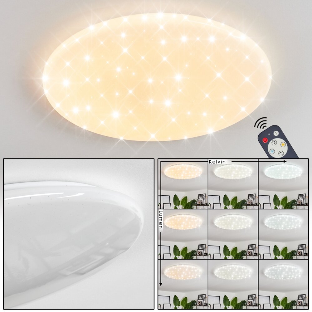 Plafonnier Benifla LED Blanc, 1 lumière, Télécommandes main product photo