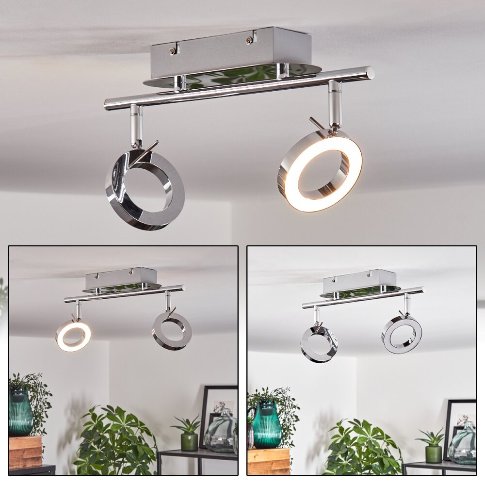 Plafonnier Altamahaw LED Argenté, 2 lumières main product photo