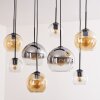 Suspension - Verre Koyoto Ambre, Clair, Fumé, 8 lumières