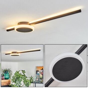 Plafonnier Amdal LED Noir, 2 lumières