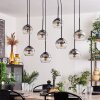 Suspension Koyoto Clair, Fumé, 8 lumières