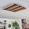 Plafonnier Favorina LED Écru, Noir, 1 lumière, Télécommandes