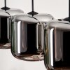 Suspension - Verre Lauden Chrome, Fumé, 4 lumières