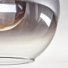 Plafonnier - Verre Koyoto Écru, Noir, 3 lumières