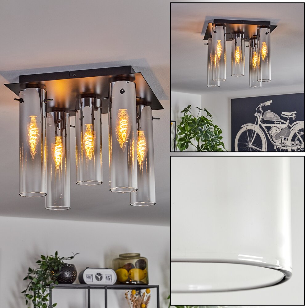 Plafonnier Caimitte Noir, 5 lumières main product photo