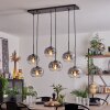 Suspension - Verre Apedo Clair, Fumé, 6 lumières
