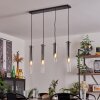 Suspension Caimitte Clair, Fumé, 4 lumières