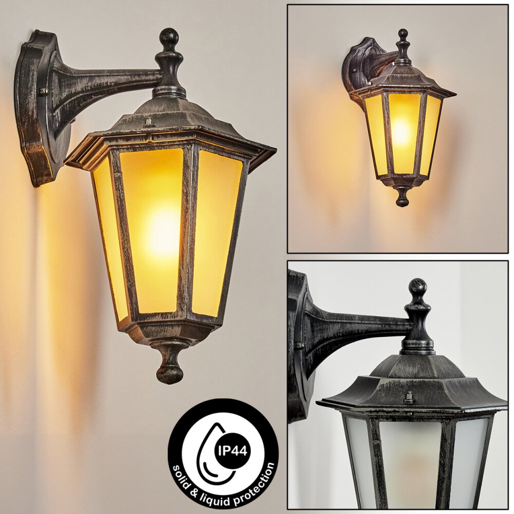 Applique murale d'extérieur Loria Gris, Noir, Argenté, 1 lumière main product photo