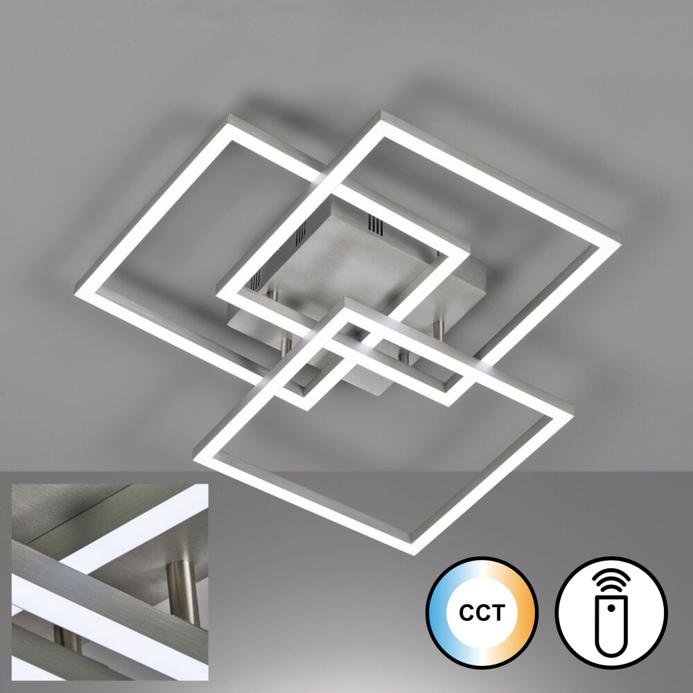 Plafonnier Fischer & Honsel Seth LED Aluminium, 1 lumière, Télécommandes main product photo