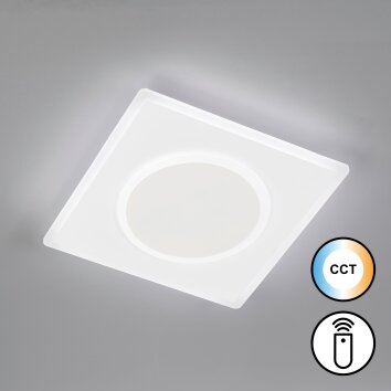 Plafonnier Fischer & Honsel Bisi LED Blanc, 1 lumière, Télécommandes
