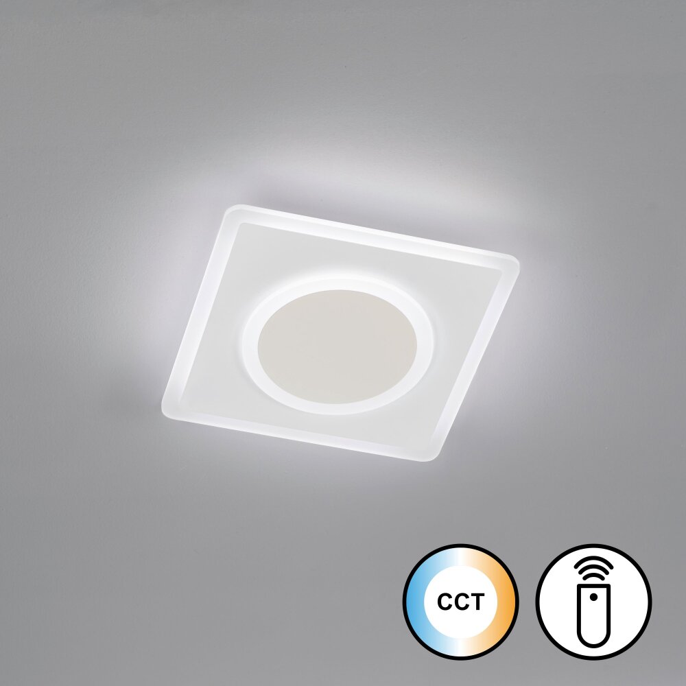 Plafonnier Fischer & Honsel Bisi LED Blanc, 1 lumière, Télécommandes main product photo
