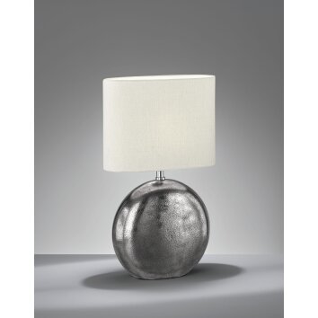 Lampe de table Fischer & Honsel Chambery Nickel mat, 1 lumière
