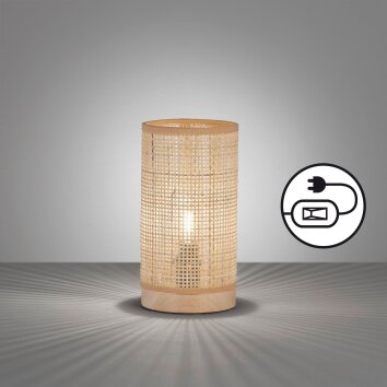 Lampe de table Fischer & Honsel Nature Écru, 1 lumière
