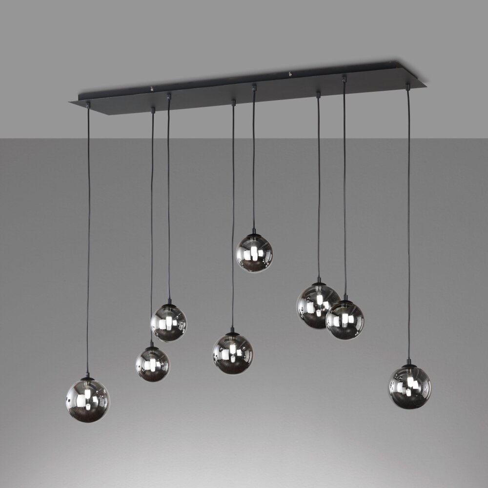 Suspension Fischer & Honsel Bala LED Noir, 8 lumières main product photo