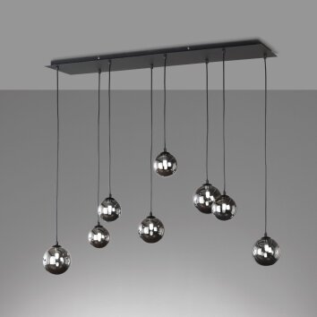 Suspension Fischer & Honsel Bala LED Noir, 8 lumières