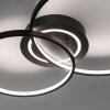 Plafonnier Leuchten-Direkt ASMINA LED Noir, 2 lumières