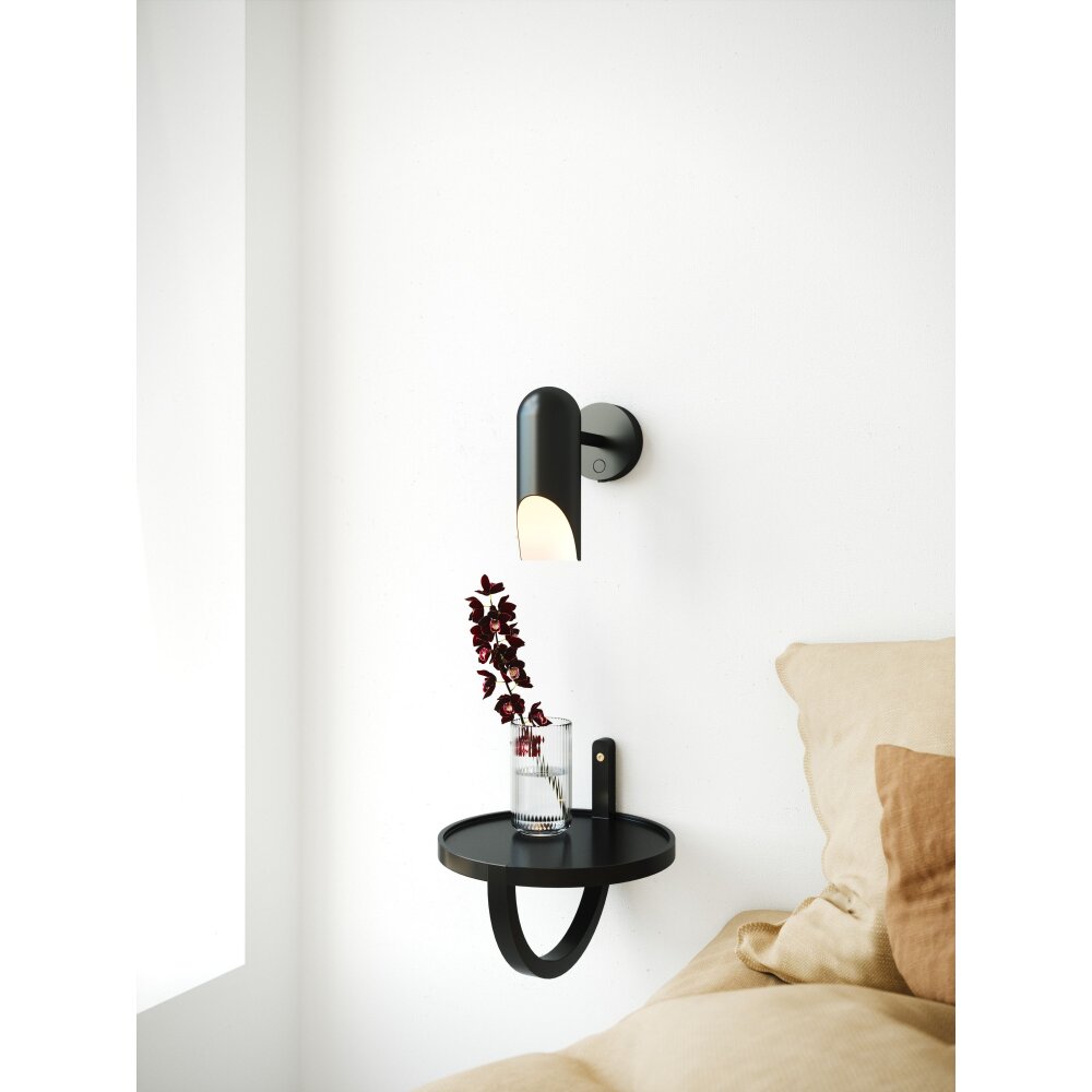 Applique murale Design For The People by Nordlux ROCHELLE Noir, 1 lumière main product photo