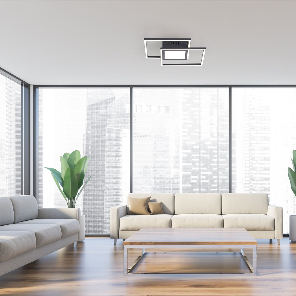 Plafonnier Leuchten-Direkt ASMIN LED Noir, 1 lumière main product photo