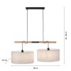 Suspension Leuchten-Direkt GREEN SOFIE Écru, Noir, 2 lumières