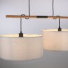 Suspension Leuchten-Direkt GREEN SOFIE Écru, Noir, 2 lumières