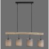 JUST LIGHT GERDA TRIBU Suspension Écru, Noir, 4 lumières