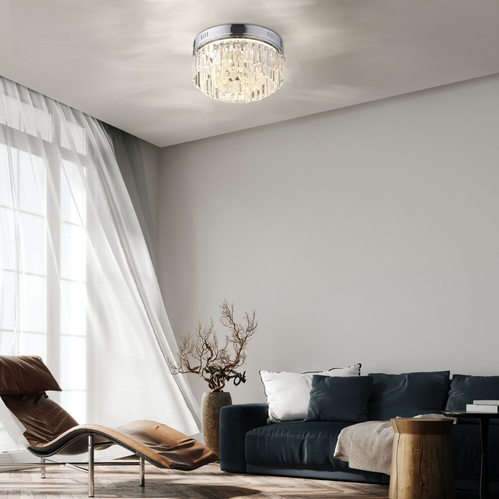 Plafonnier Paul Neuhaus KRISTA LED Chrome, 1 lumière main product photo