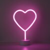 Luminaire déco Leuchten-Direkt NEON-HERZ LED Rose, 1 lumière