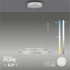 Suspension Paul Neuhaus PURE E-LOOP LED Argenté, 2 lumières, Télécommandes